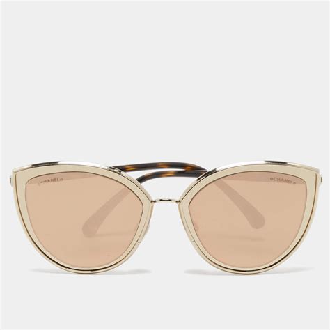 chanel gold mirrored sunglasses|Chanel sunglasses original.